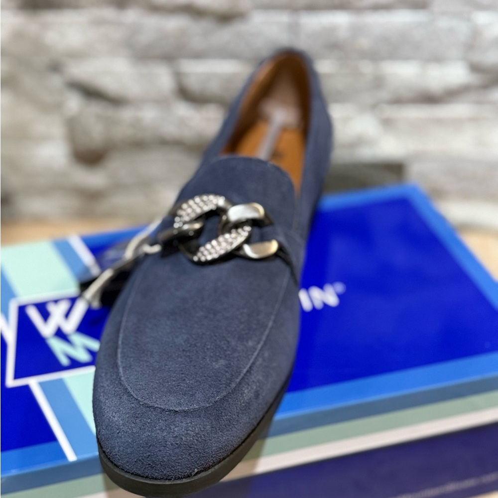 White Mountain Genuine Upper Leather Navy Casavas Loafers - Size Women’s 11 - Picture 3 of 14